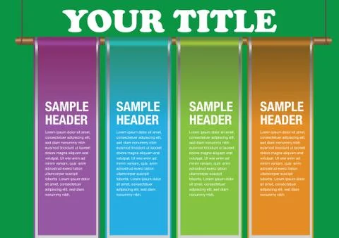 Vertical Banner Vector Background Layout Design Stock Illustration