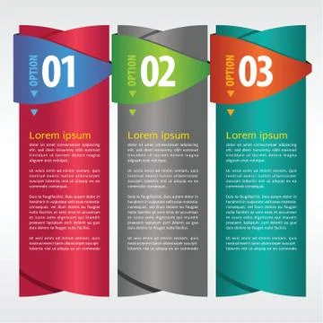 Vertical banner vector with number Stock-Illustration