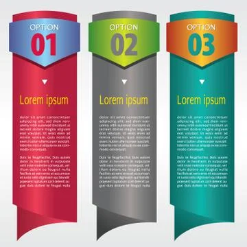 Vertical banner vector with number Stock Illustration