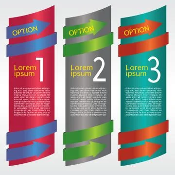 Vertical banner vector with number Stock Illustration
