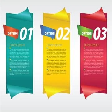 Vertical banner vector with number Stock Illustration