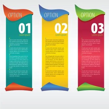 Vertical banner vector with number Stock Illustration