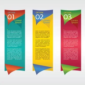 Vertical banner vector with number Stock Illustration