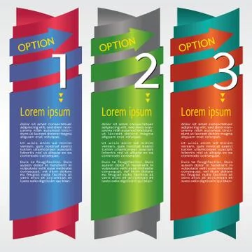 Vertical banner vector with number Stock Illustration