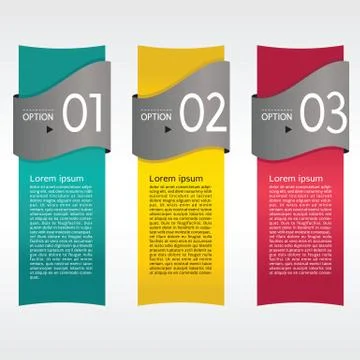Vertical banner vector with numbered Stock Illustration