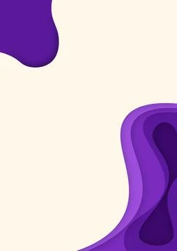 Vertical banners paper cut waves abstract background. Stock Illustration