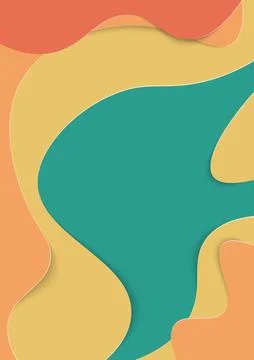 Vertical banners paper cut waves abstract background. Stock Illustration