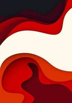 Vertical banners paper cut waves abstract background. Stock Illustration