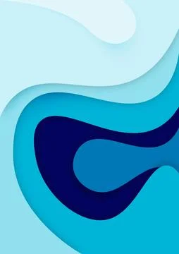Vertical banners paper cut waves abstract background. Stock Illustration