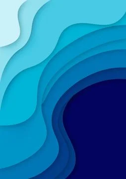 Vertical banners paper cut waves abstract background. Stock Illustration