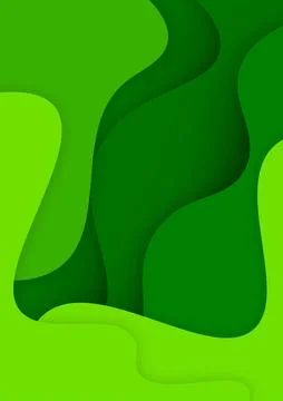 Vertical banners paper cut waves abstract background. Stock Illustration