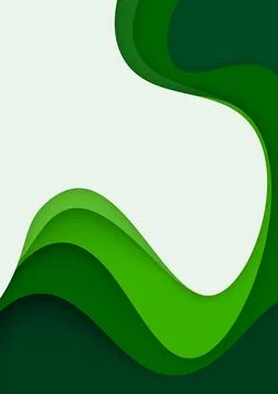 Vertical banners paper cut waves abstract background. Stock Illustration