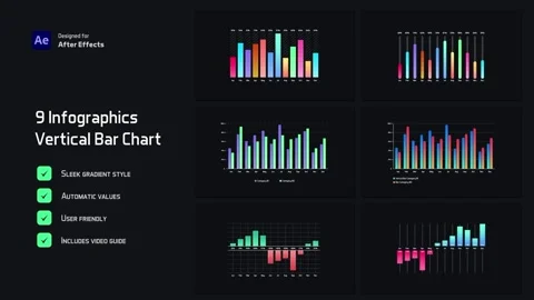 Vertical Bar Chart Stockmateriaal After Effects