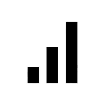 Vertical Bar Chart Growth and Progress Icon Stock Illustration