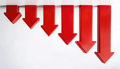 Vertical bar chart or graph with rectangular bars with heights or lengths p.. Stock Photos