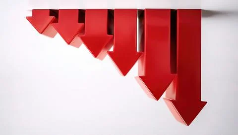 Vertical bar chart or graph with rectangular bars with heights or lengths p.. Stock Photos