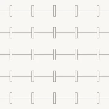 Vertical bar connectors on horizontal lines seamless pattern in minimal line 库存插图