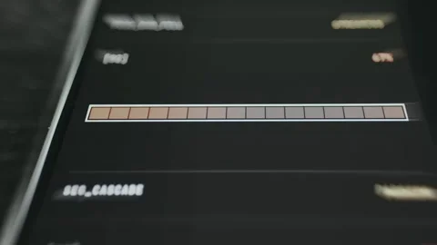 Vertical bar divided into segments indicating loading progress Stock Footage 334948851