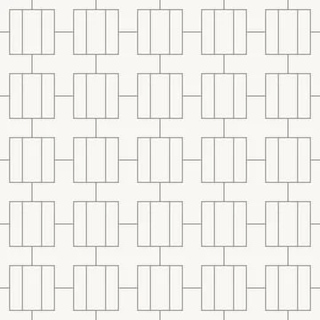 Vertical bar nodes connected in grid seamless pattern in minimal line design Stockillustratie