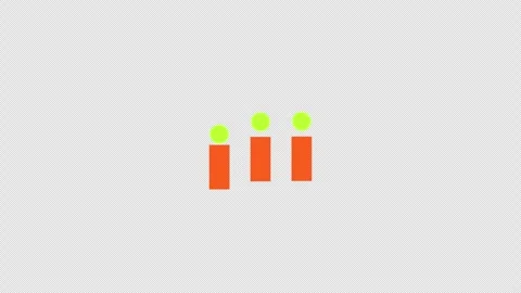 Vertical bars with dots loading animation Stock Footage 300297549