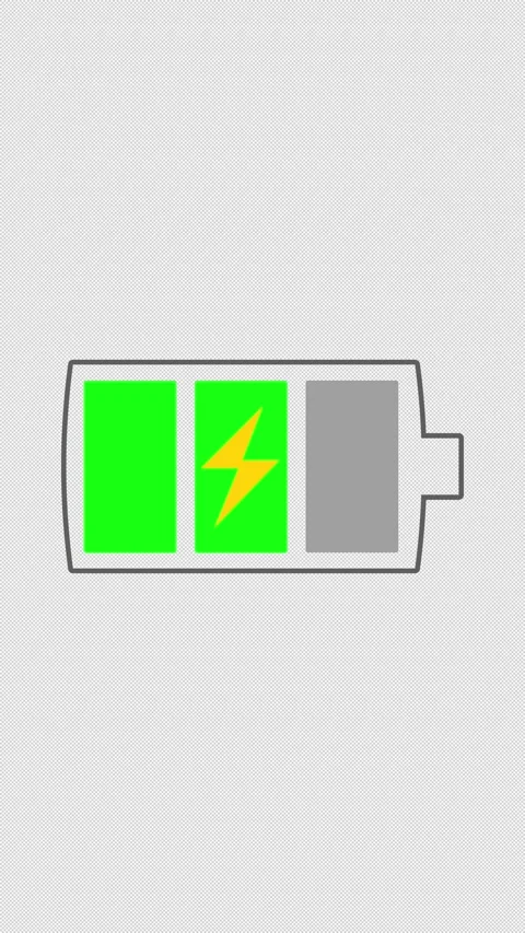 Vertical Battery Charging Lightning Bolt Icon 4K Loop Vídeos de archivo 337877540
