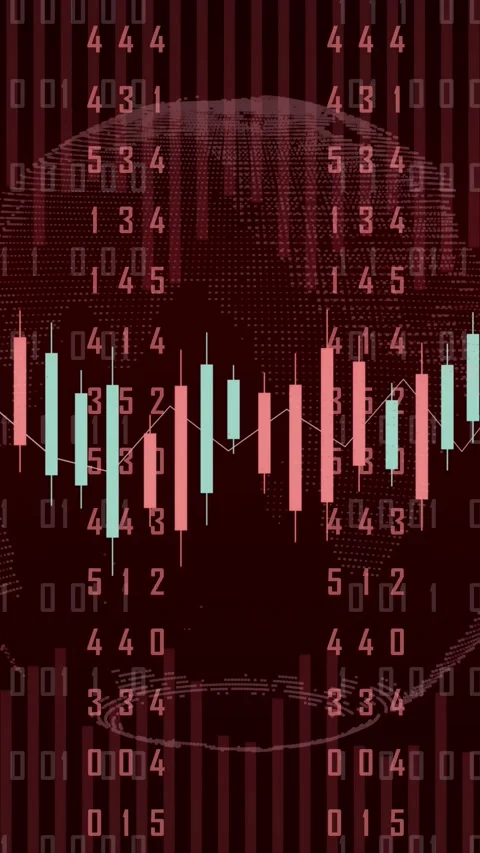 Vertical Bear Market Trading Chart, Stock Market Collapse with Sharp Drop 库存影片 337079533