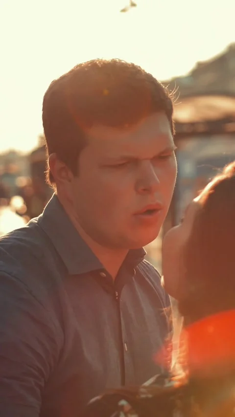 Vertical of A beautiful couple dancing an dance with elements of waltz, leaks of Stock Footage 278483337