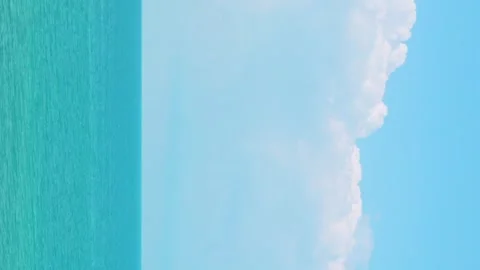 Vertical, Beautiful Fast Time Lapse of White Puffy Clouds in a Blue Sky and Azur Stock Footage 274901529