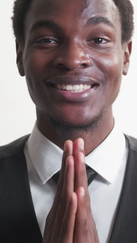 Vertical begging please exciting expectation man Vidéo 245374238