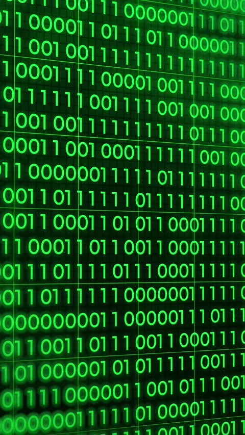 Vertical Binary Code Background Stock Footage 316761191