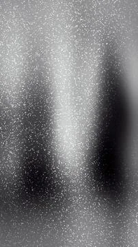 Vertical black and white, with abstract background, silver particle bokeh. Illustrazione stock