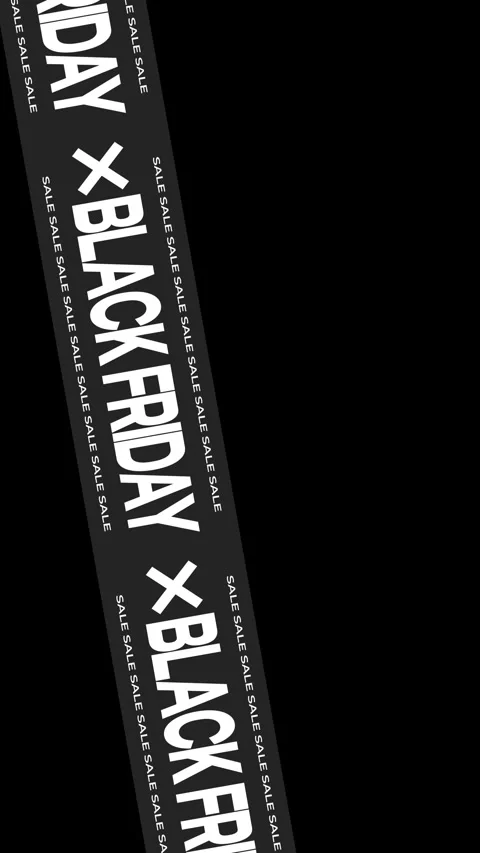 Vertical black friday animated text on black background. Stockbeeldmateriaal 316971374