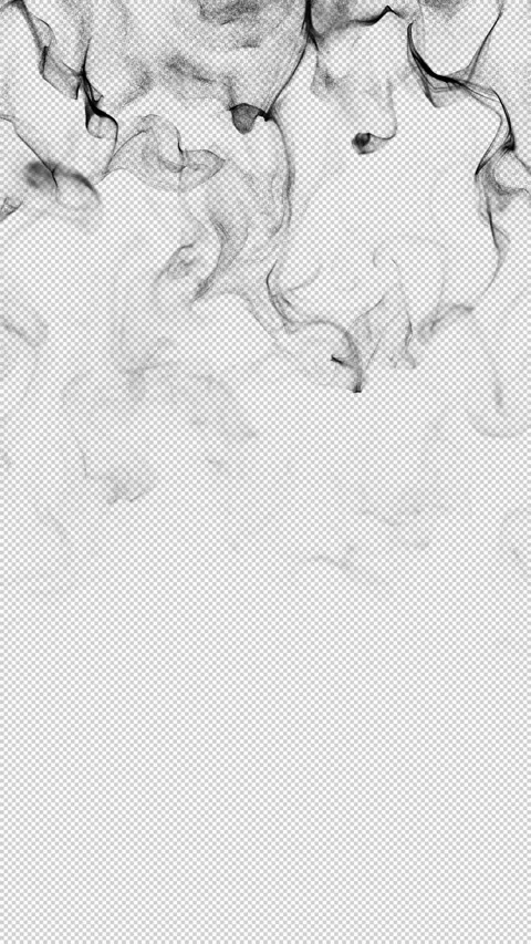 Vertical Black Ink Cloud Sweep With Transparency Stock-Footage 344973920
