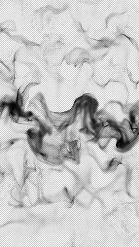 Vertical Black Smoke Collision With Alpha Channel Stock-Footage 344972907