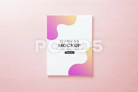 Vertical blank art canvas frame mockup for arts painting and photo presentati PSD-Vorlage