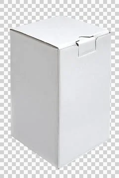 Vertical blank box closed isolated on white Stock Photos