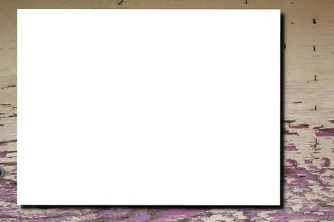 Vertical blank paper sheets empty for brochure on old used wooden background  Stock Photos