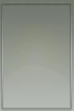 Vertical Blank Silver Frame On Grey Gradient Background Stock Illustration