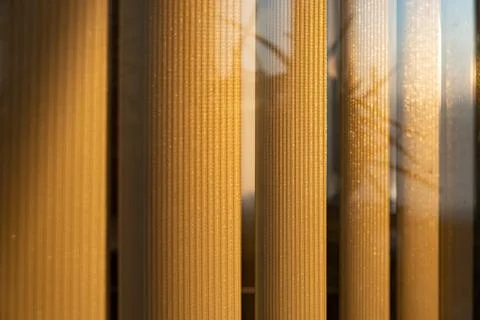 Vertical blinds outside the window 스톡 사진