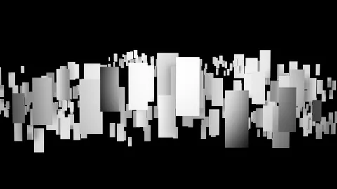 Vertical Block 3D Transition Stock Footage 93798115