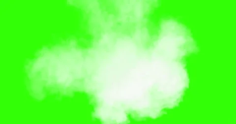 Vertical blowing steam with white smoke isolated on chroma key green screen Stock Footage