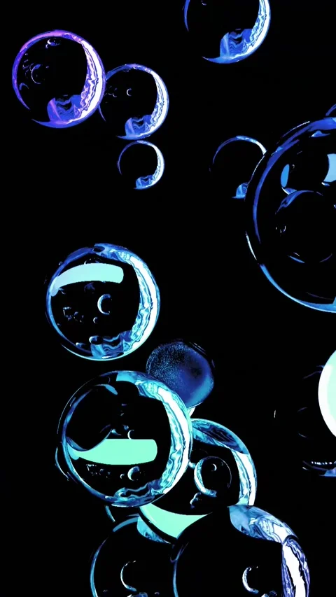 Vertical Blue and green gradient spheres or balls Stock Footage 154797896