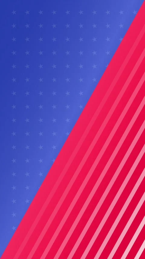 Vertical Blue and Red Half Stars Half Lines Background Video stock 295344084