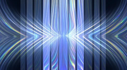 Vertical blue bars with glowing light trails Stock Footage 331451724