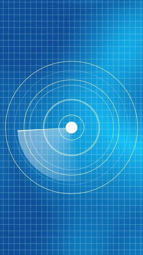 Vertical Blue Blueprint Radar Scanner Screen Motion Loop Stockbeeldmateriaal 348261644