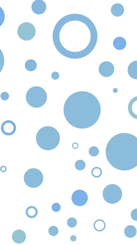 Vertical Blue Circle Ring Pattern Random Scaling 4K Loop White Stock Footage 338231446