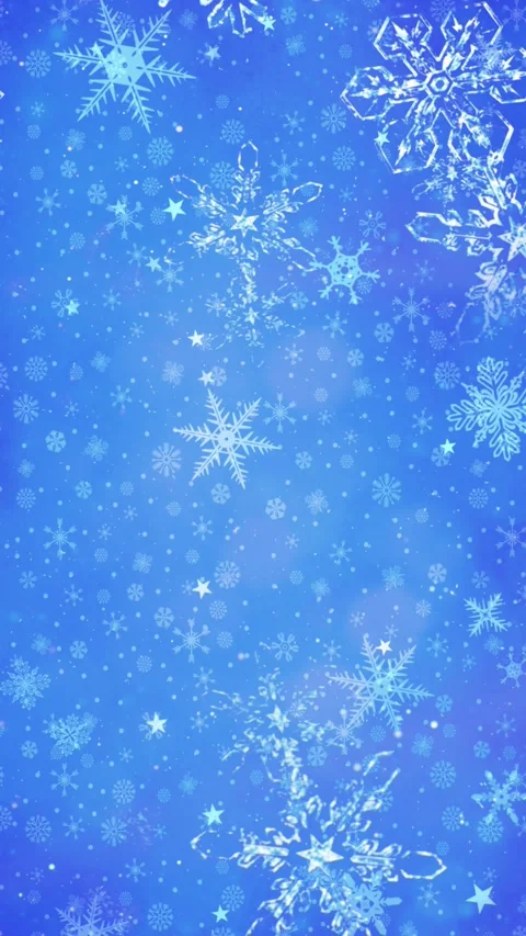 Vertical Blue Crystal Snowflakes Background 4K Loop Stock Footage 293636814