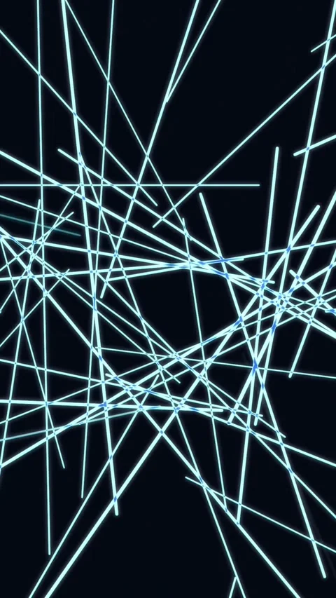 Vertical blue glowing intersecting speedlines vortex on black background Stock Footage 340131375
