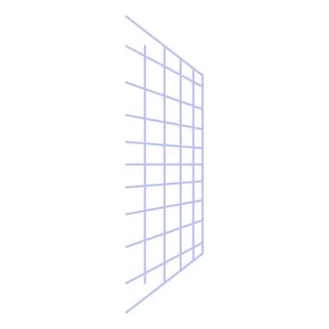 Vertical Blue Grid In Perspective Wall Frame Stock Illustration