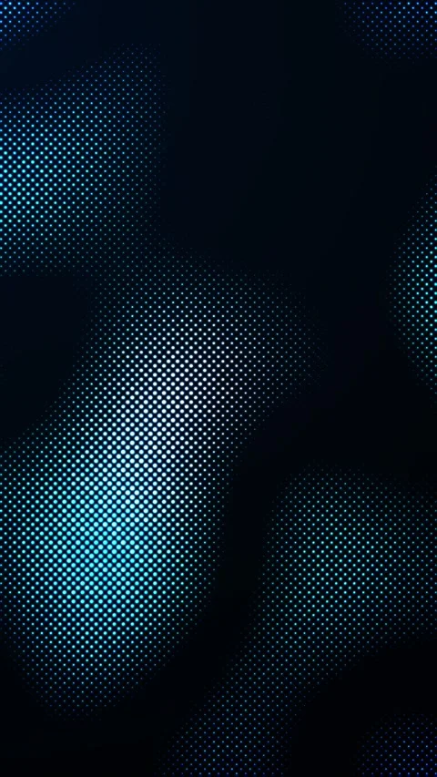 Vertical blue halftone light dots create a glowing digital texture on black.. Stock Footage 337886824